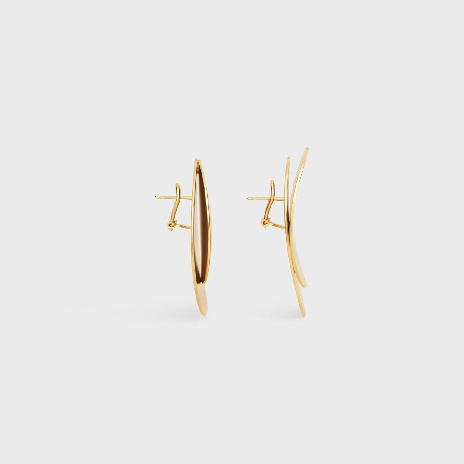 Celine Petale Earrings in Brass with Gold Finish