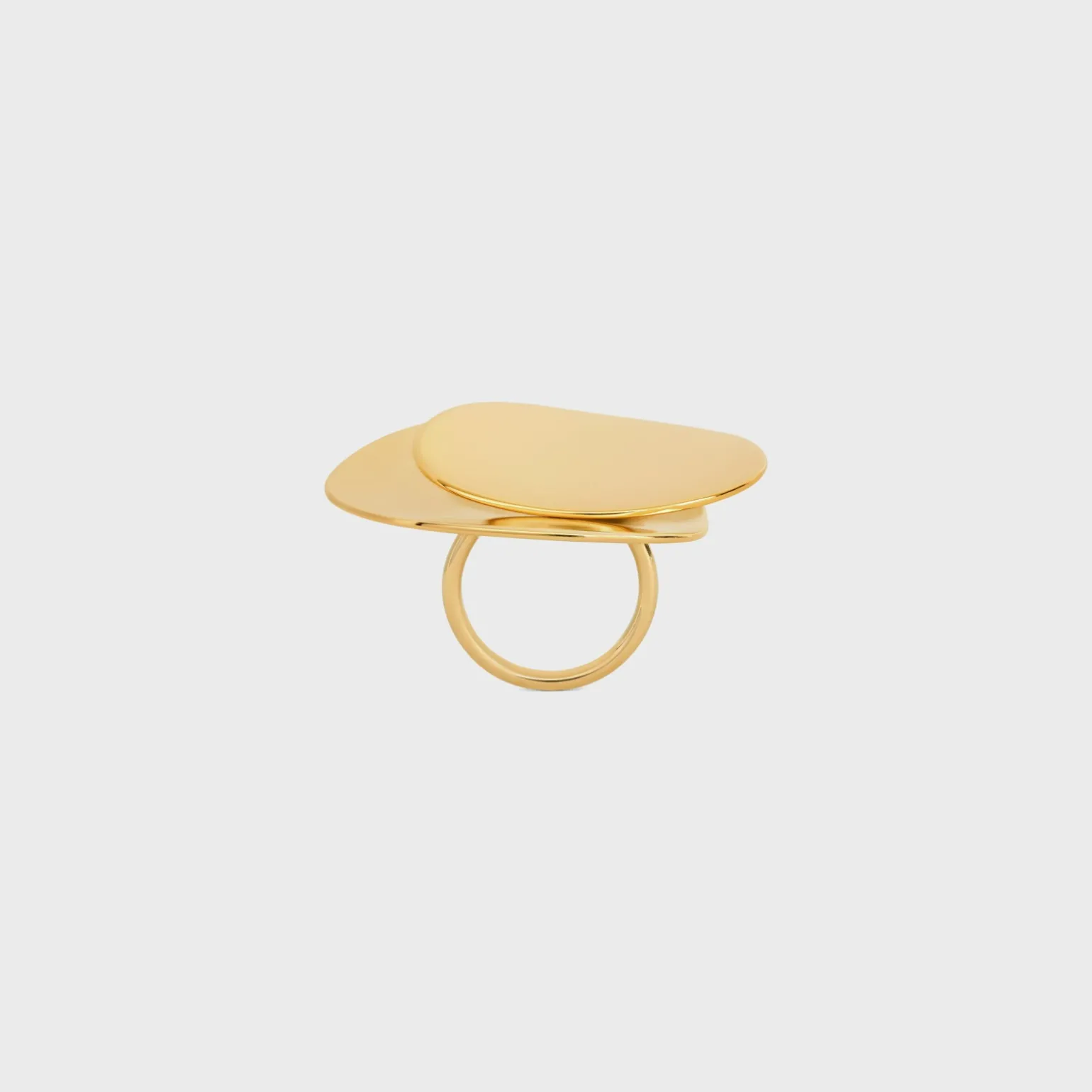 Celine Petale Ring in Brass with Gold Finish