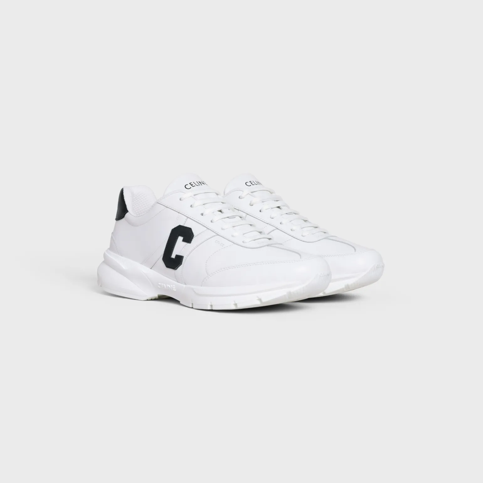 CELINE RUNNER CR-02 LOW LACE-UP SNEAKER in CALFSKIN