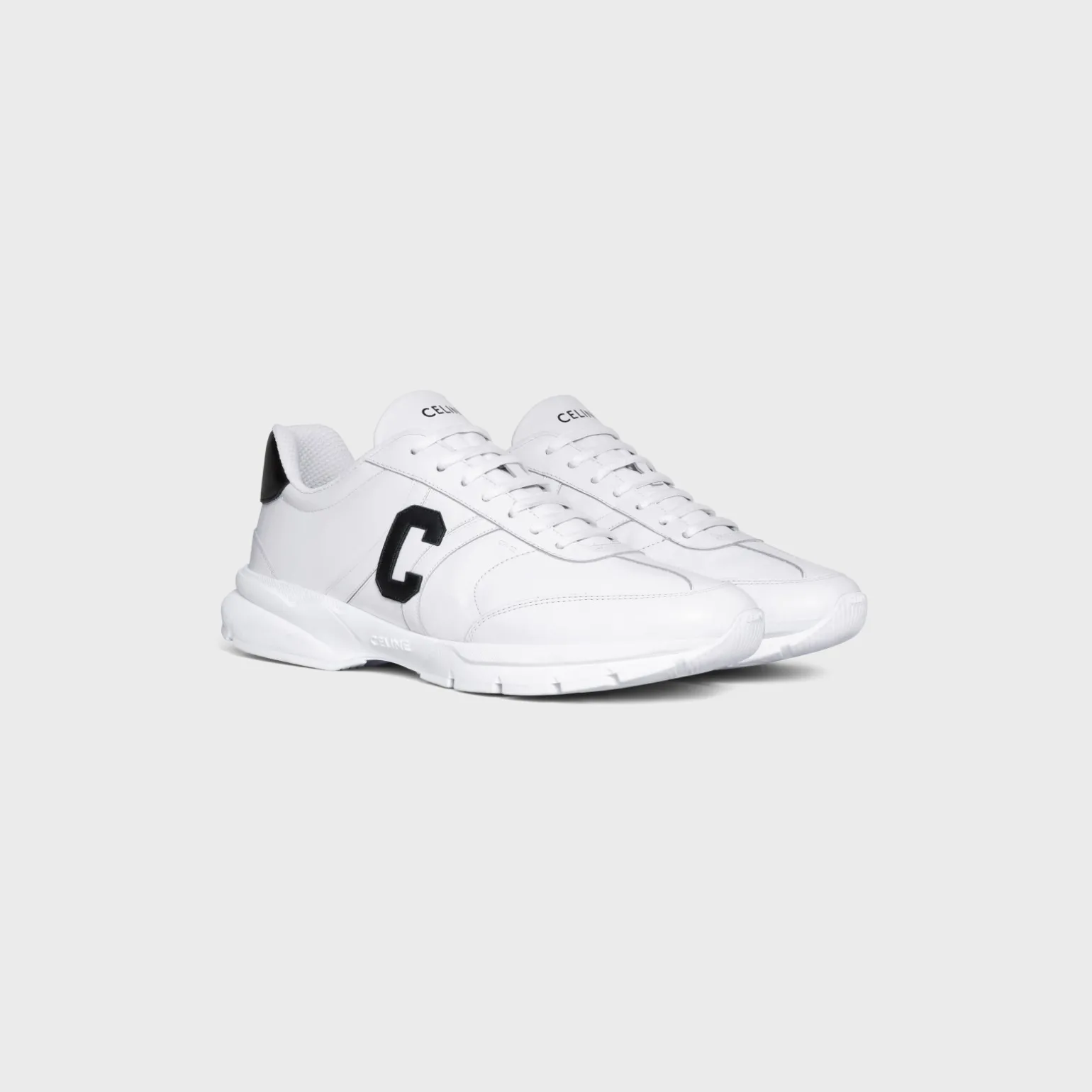CELINE RUNNER CR-02 LOW LACE-UP SNEAKER in CALFSKIN