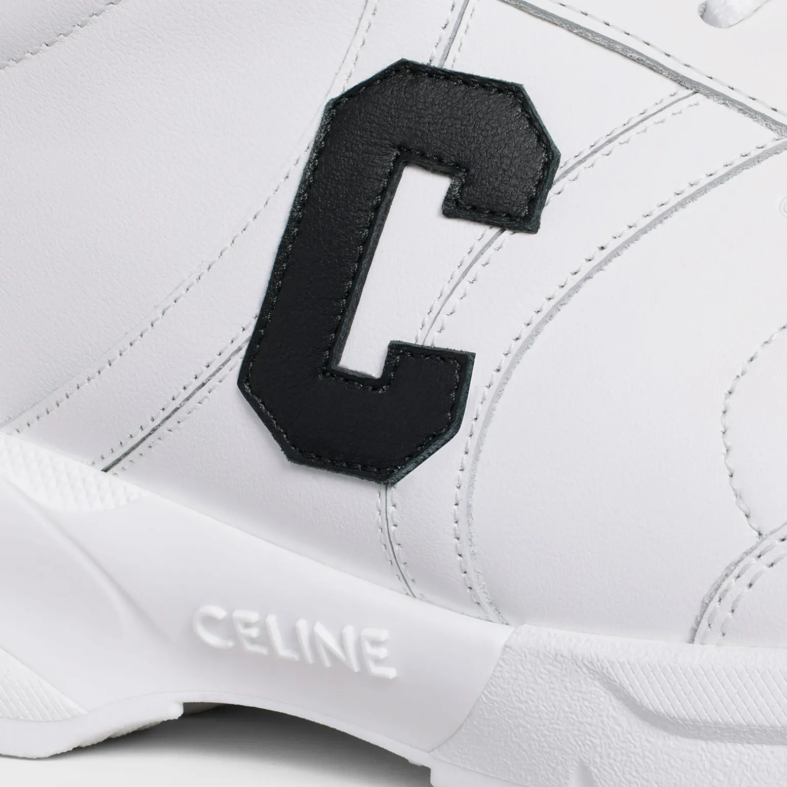 CELINE RUNNER CR-02 LOW LACE-UP SNEAKER in CALFSKIN