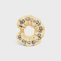 Celine Scrunchy Fair Isle in Wool and Brass with Gold Finish