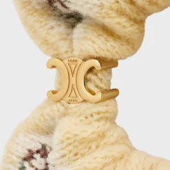 Celine Scrunchy Fair Isle in Wool and Brass with Gold Finish