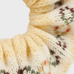 Celine Scrunchy Fair Isle in Wool and Brass with Gold Finish