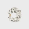 Celine Scrunchy Rayure in Silk and Brass with Gold finish