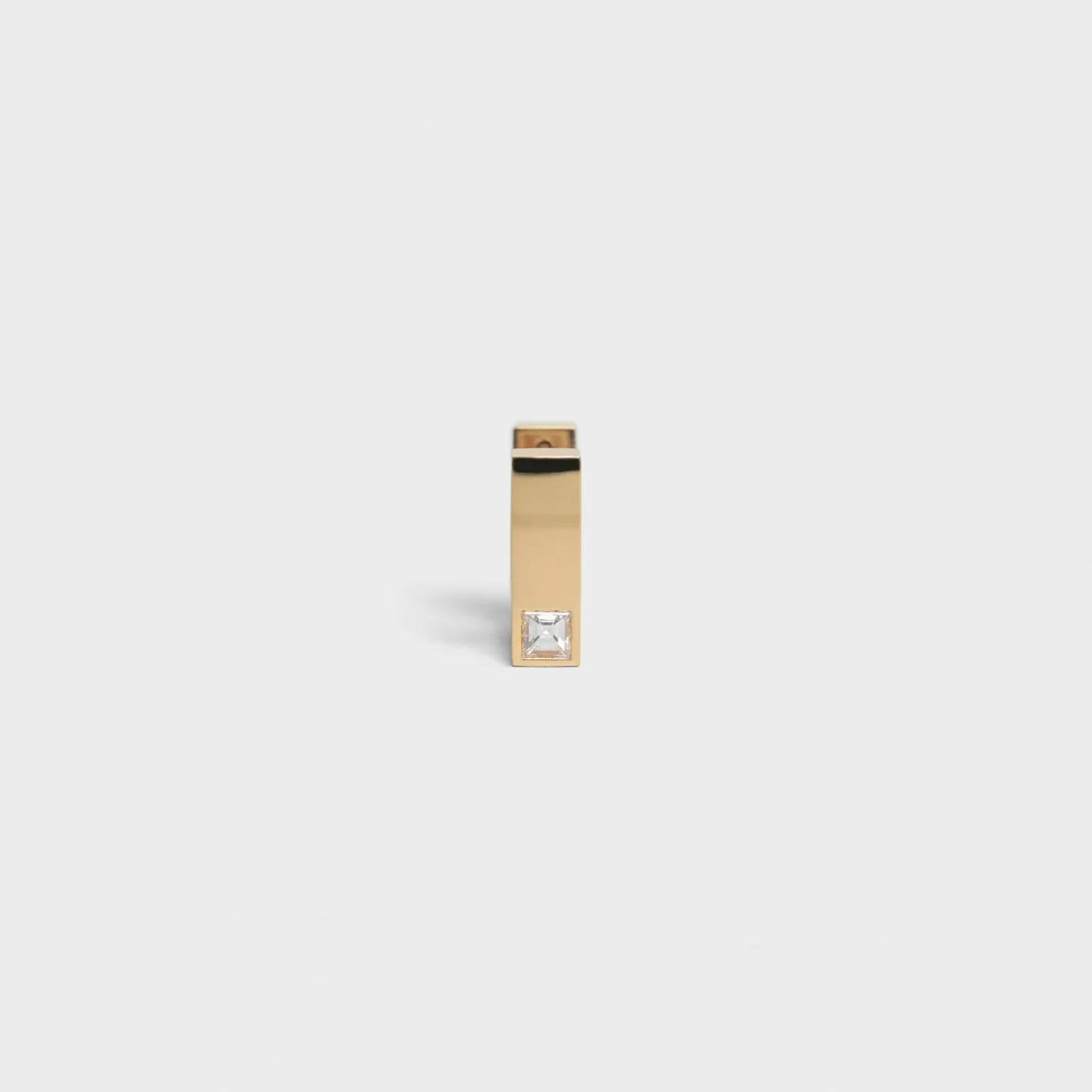 Celine Sentimental Square Earring in Yellow Gold and Diamond