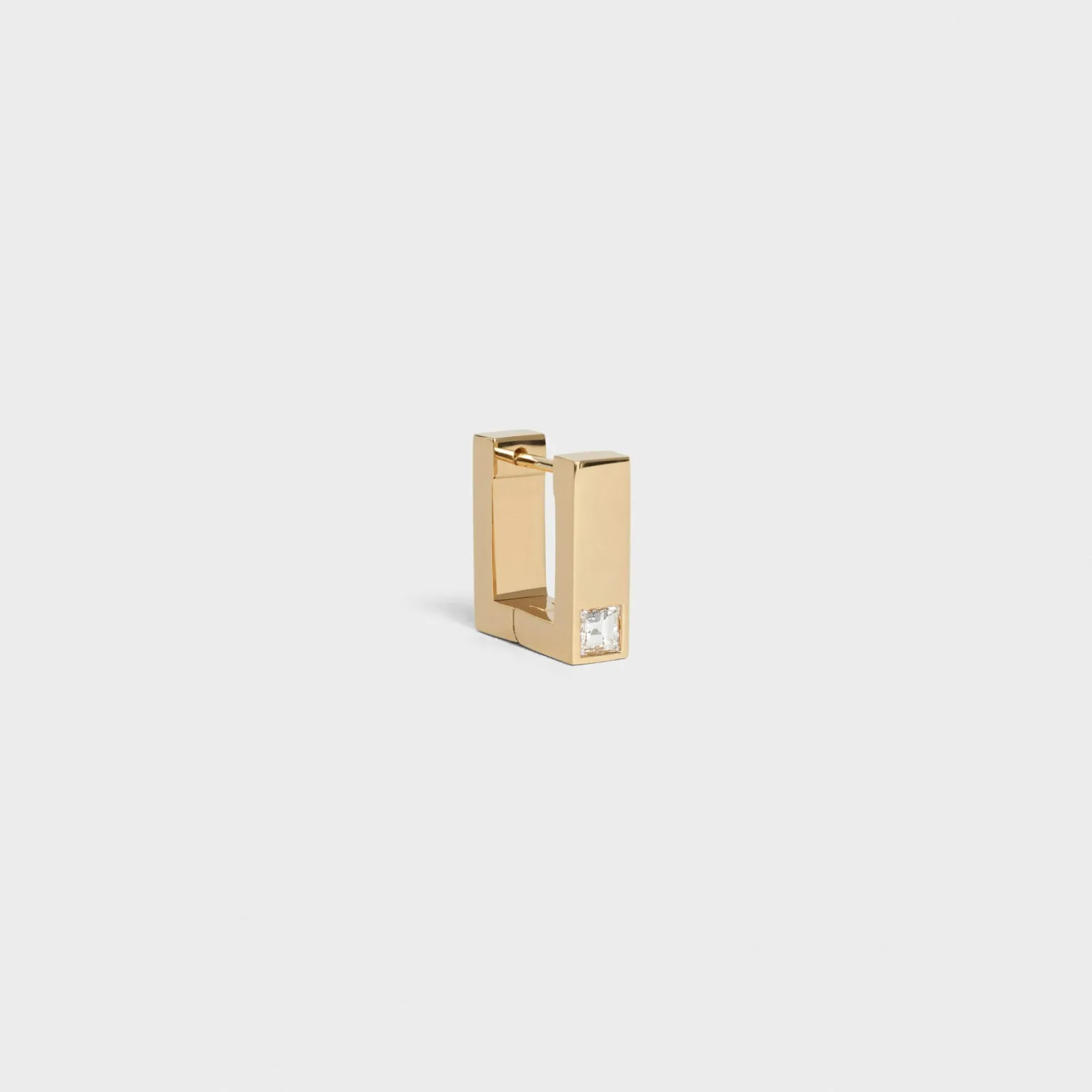 Celine Sentimental Square Earring in Yellow Gold and Diamond