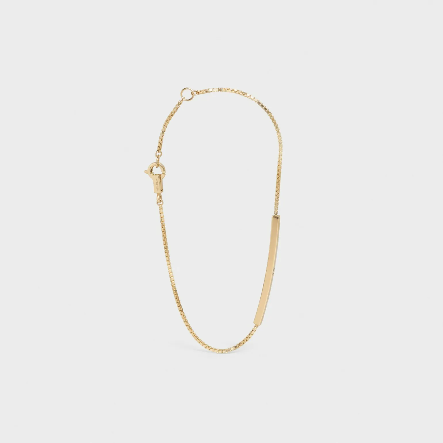 Celine Sentimental Straight Bracelet in Yellow Gold and Diamond