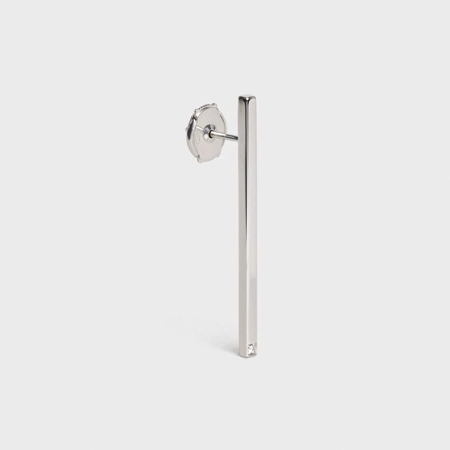 Celine Sentimental Straight Earring in White Gold and Diamond