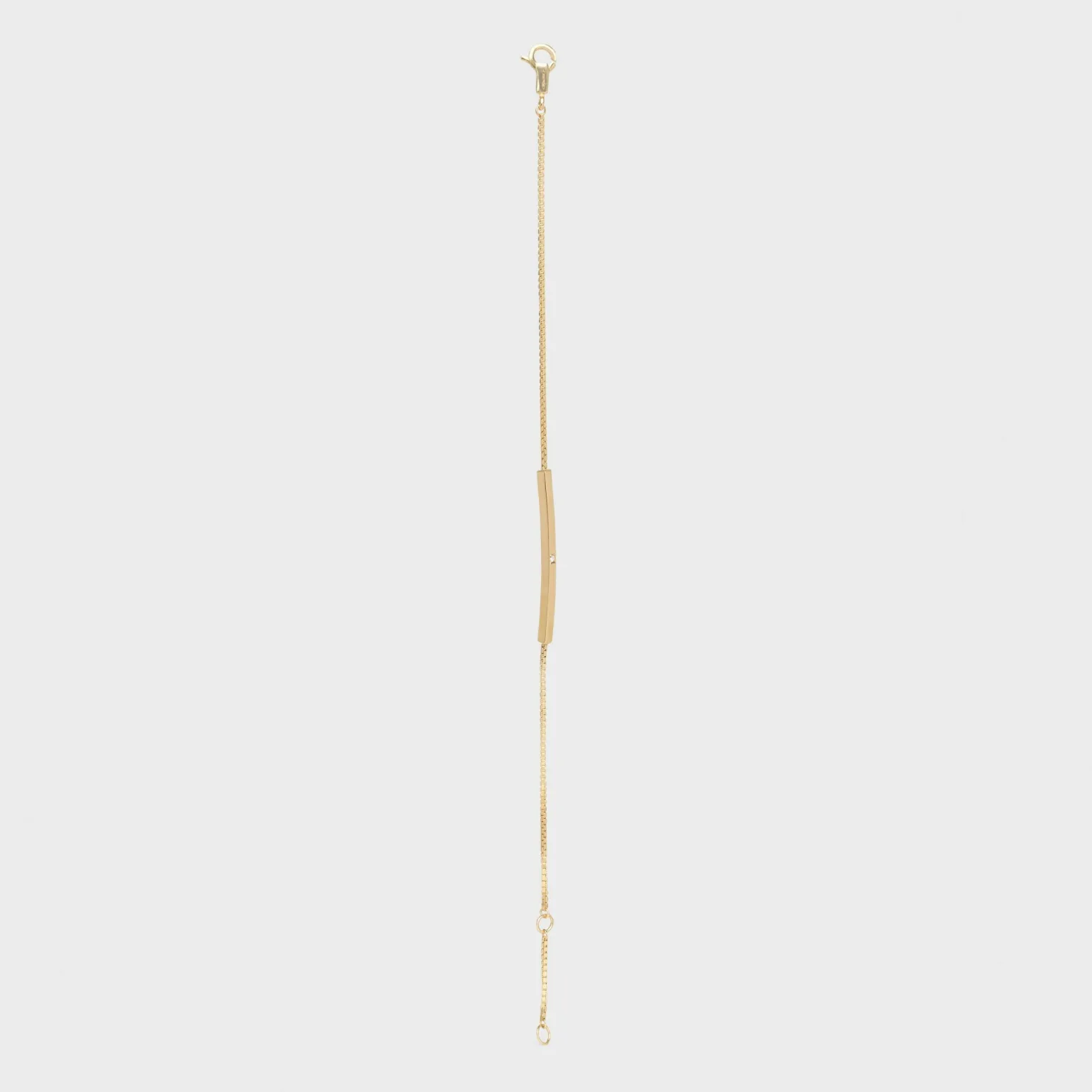 Celine Sentimental Straight Bracelet in Yellow Gold and Diamond