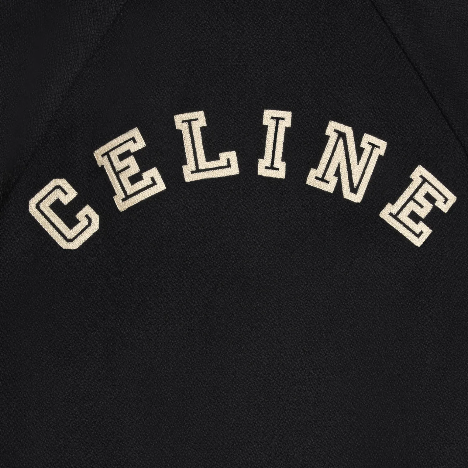celine teddy jacket in textured wool