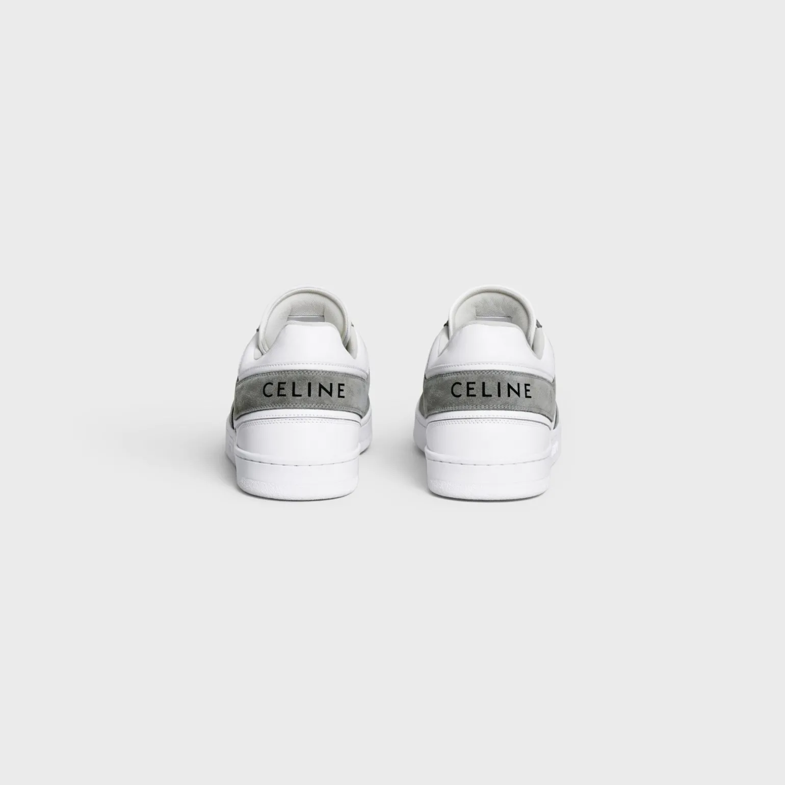 CELINE TRAINER LOW LACE-UP SNEAKER in SUEDE CALFSKIN AND CALFSKIN
