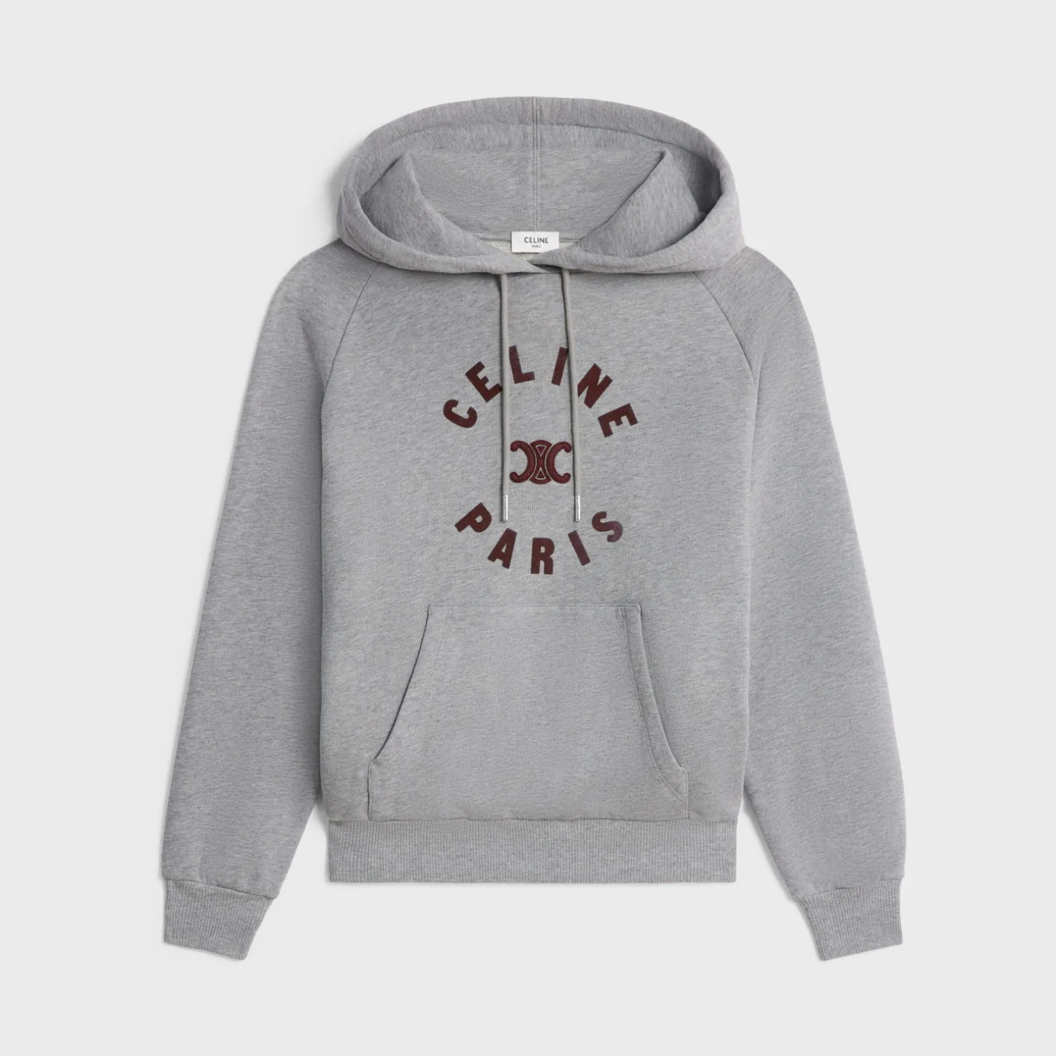 Celine triomphe hoodie in cotton fleece