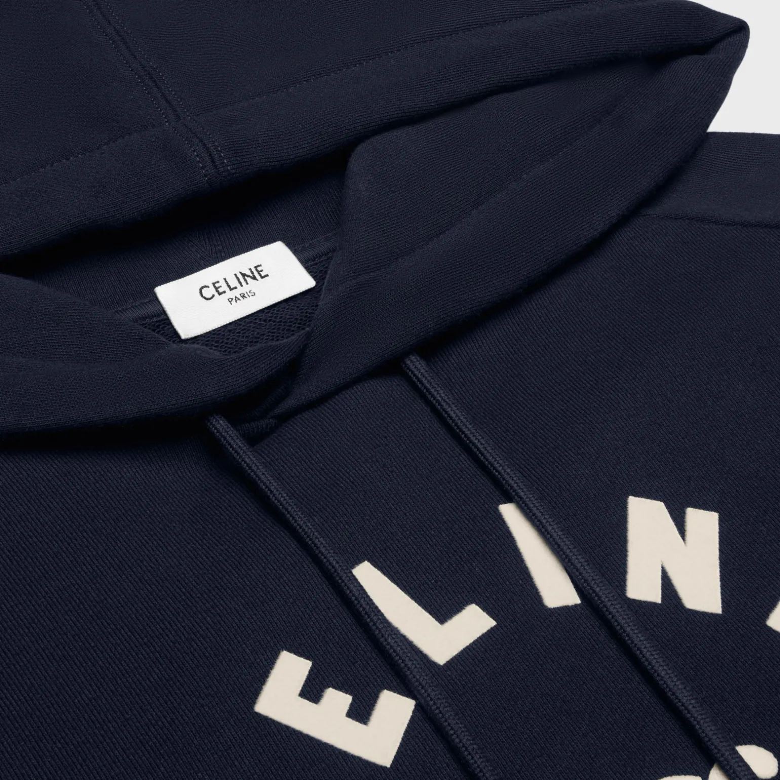 Celine Triomphe hoodie in cotton fleece