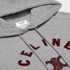 Celine triomphe hoodie in cotton fleece