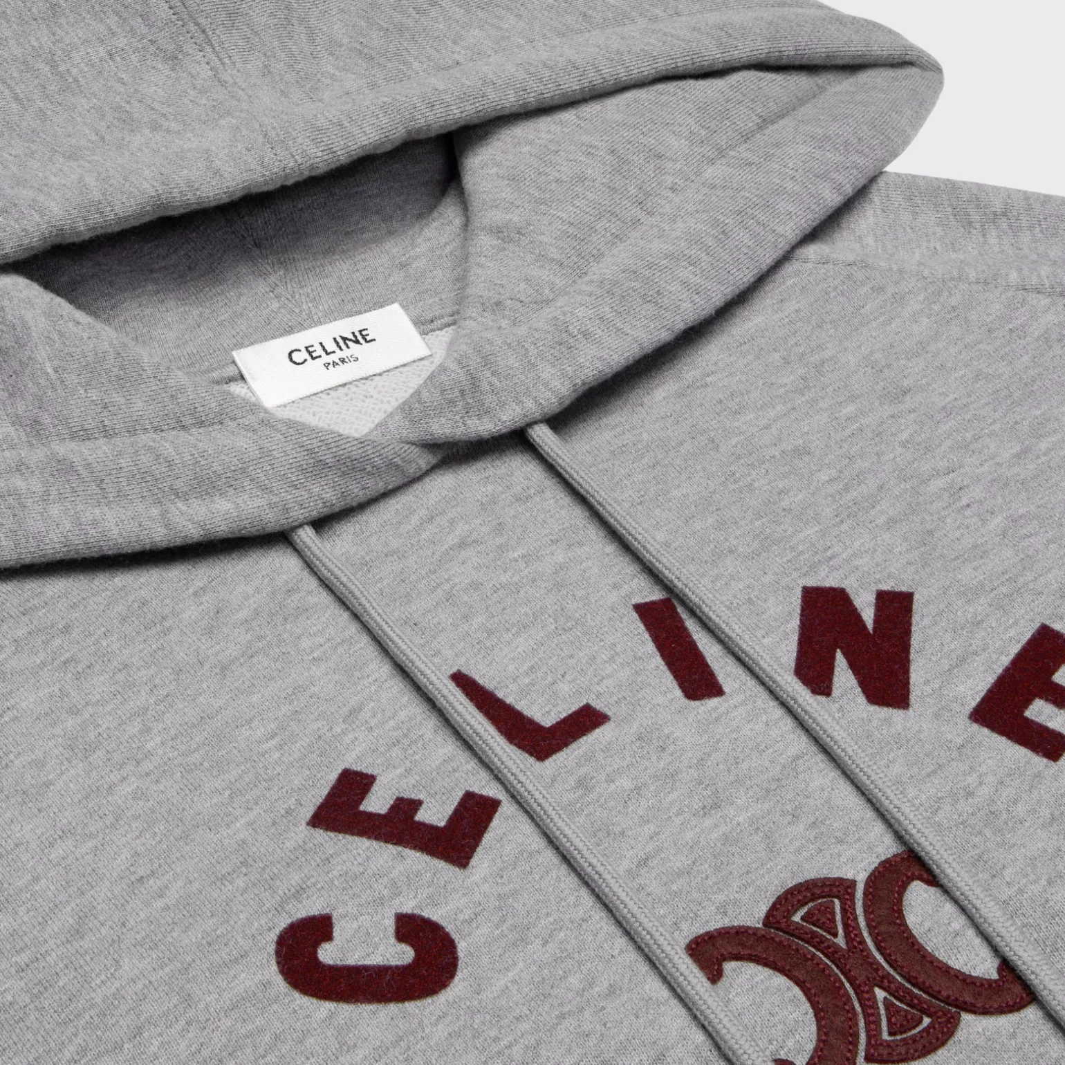 Celine triomphe hoodie in cotton fleece