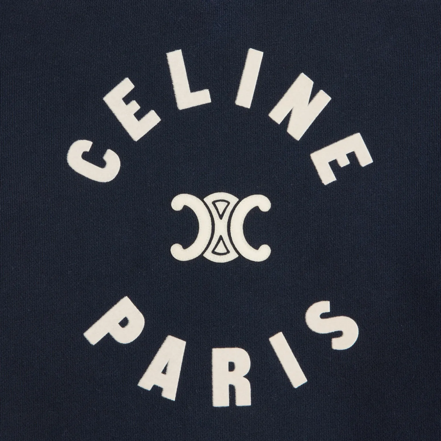 Celine Triomphe hoodie in cotton fleece