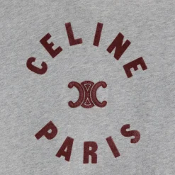 Celine triomphe hoodie in cotton fleece