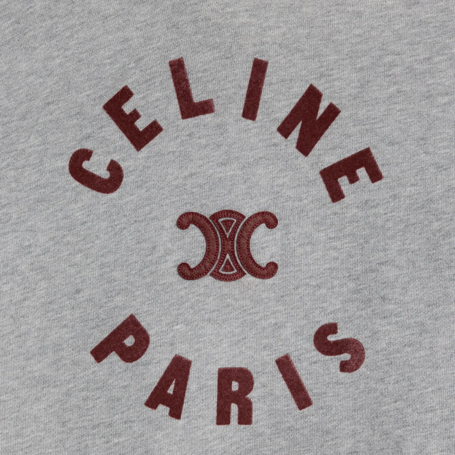 Celine triomphe hoodie in cotton fleece