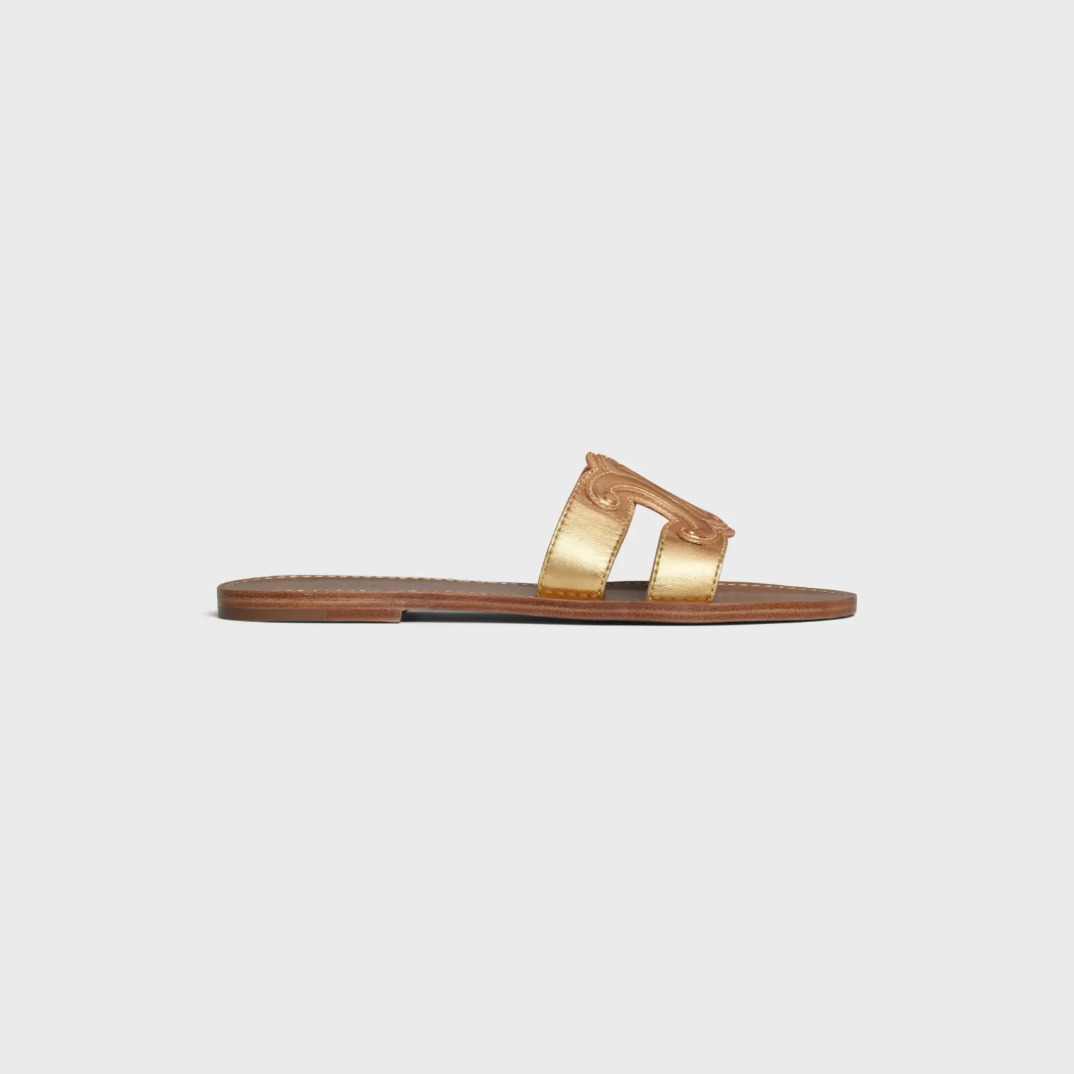 CELINE TRIOMPHE MULE in Metalized Calfskin