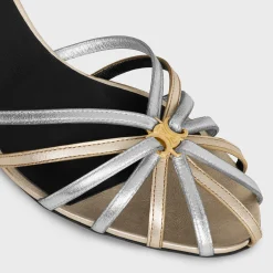 CELINE TRIOMPHE SANDAL in LAMINATED CALFSKIN