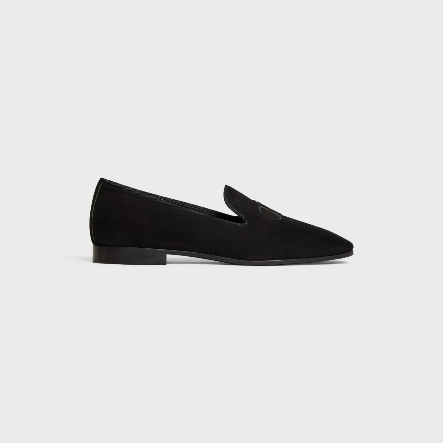 CELINE TRIOMPHE SLIPPERS in SUEDE CALFSKIN