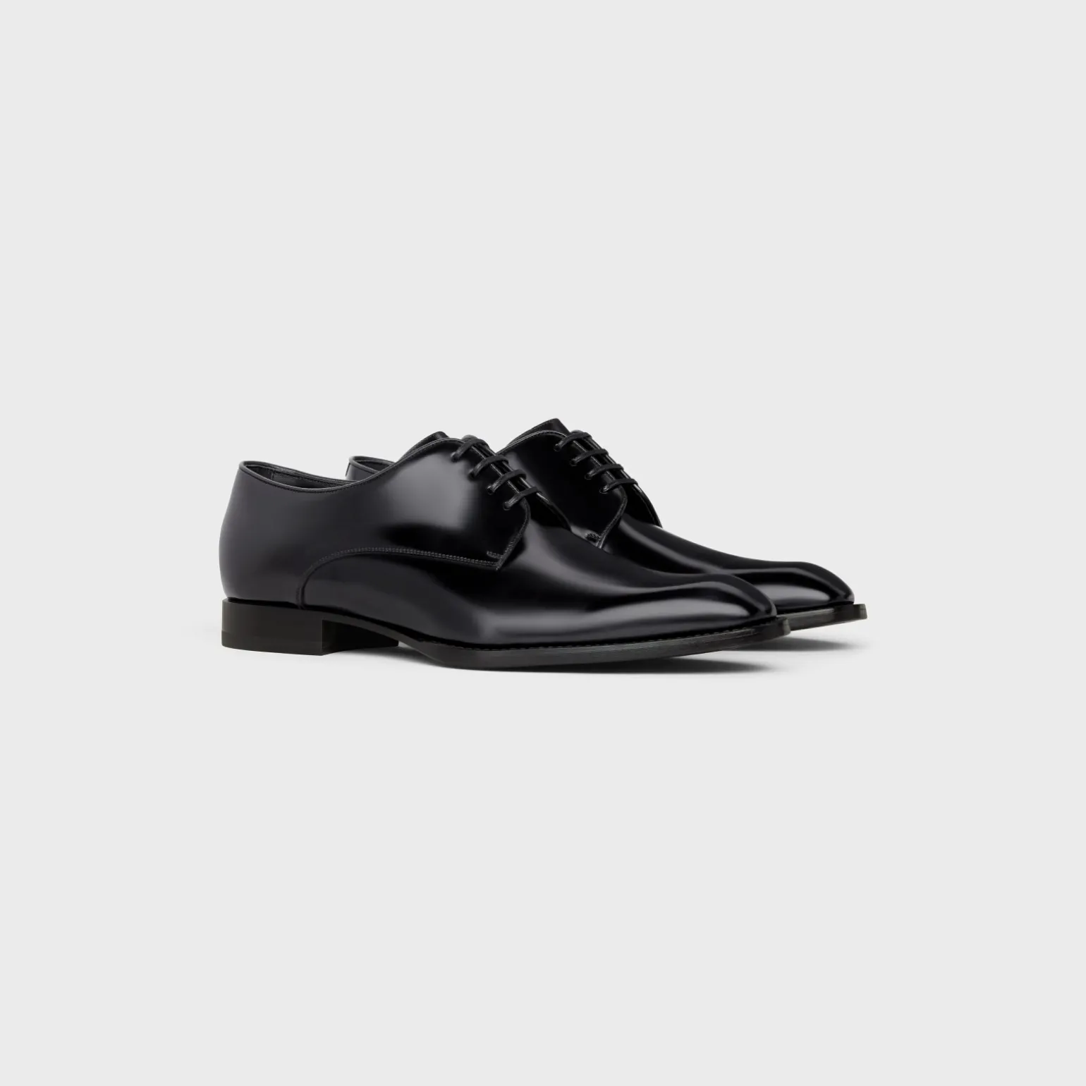 CELINE TUXEDO DERBY in POLISHED BULL