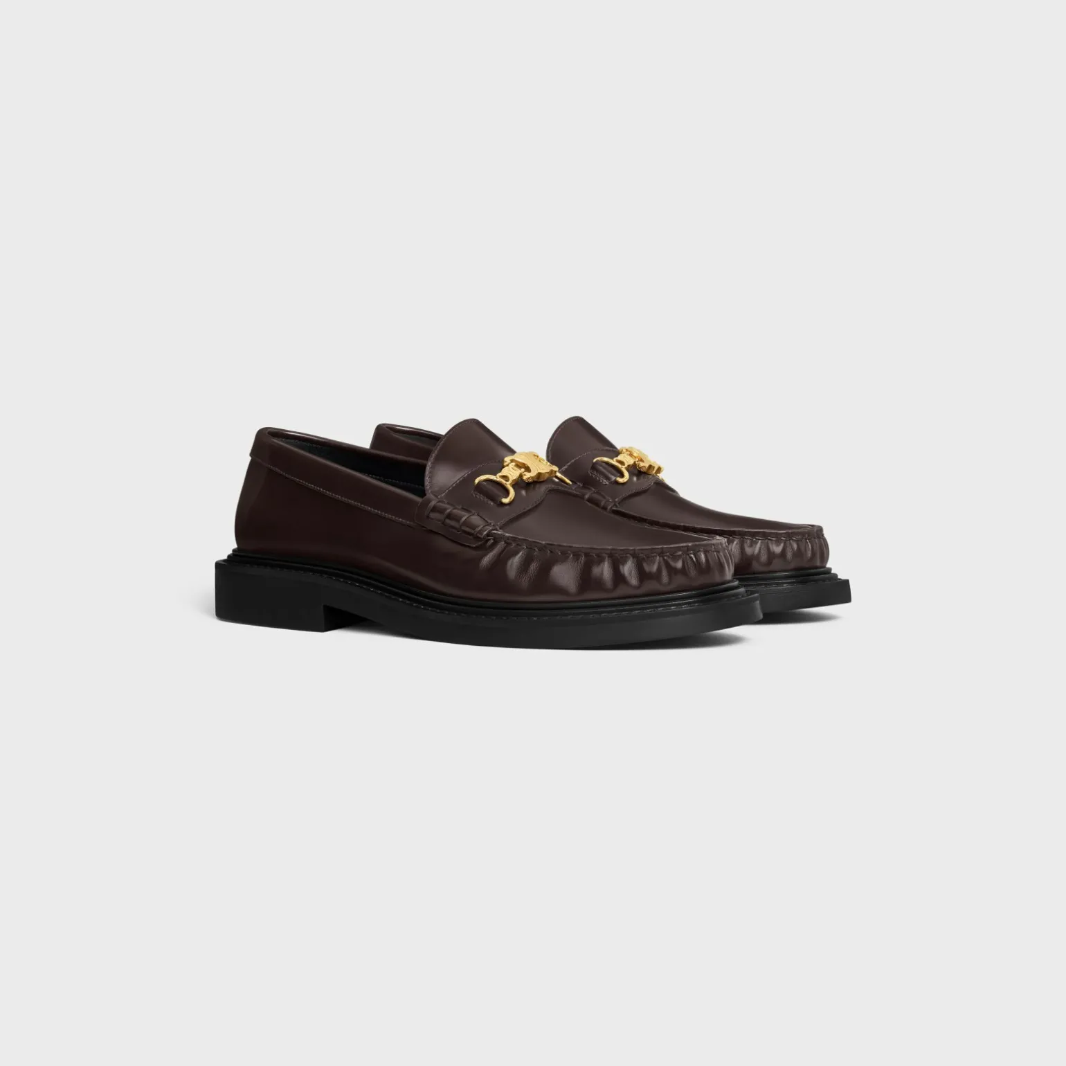 CELINE UNIVERSITÉ TRIOMPHE CHAIN LOAFFER in POLISHED BULL