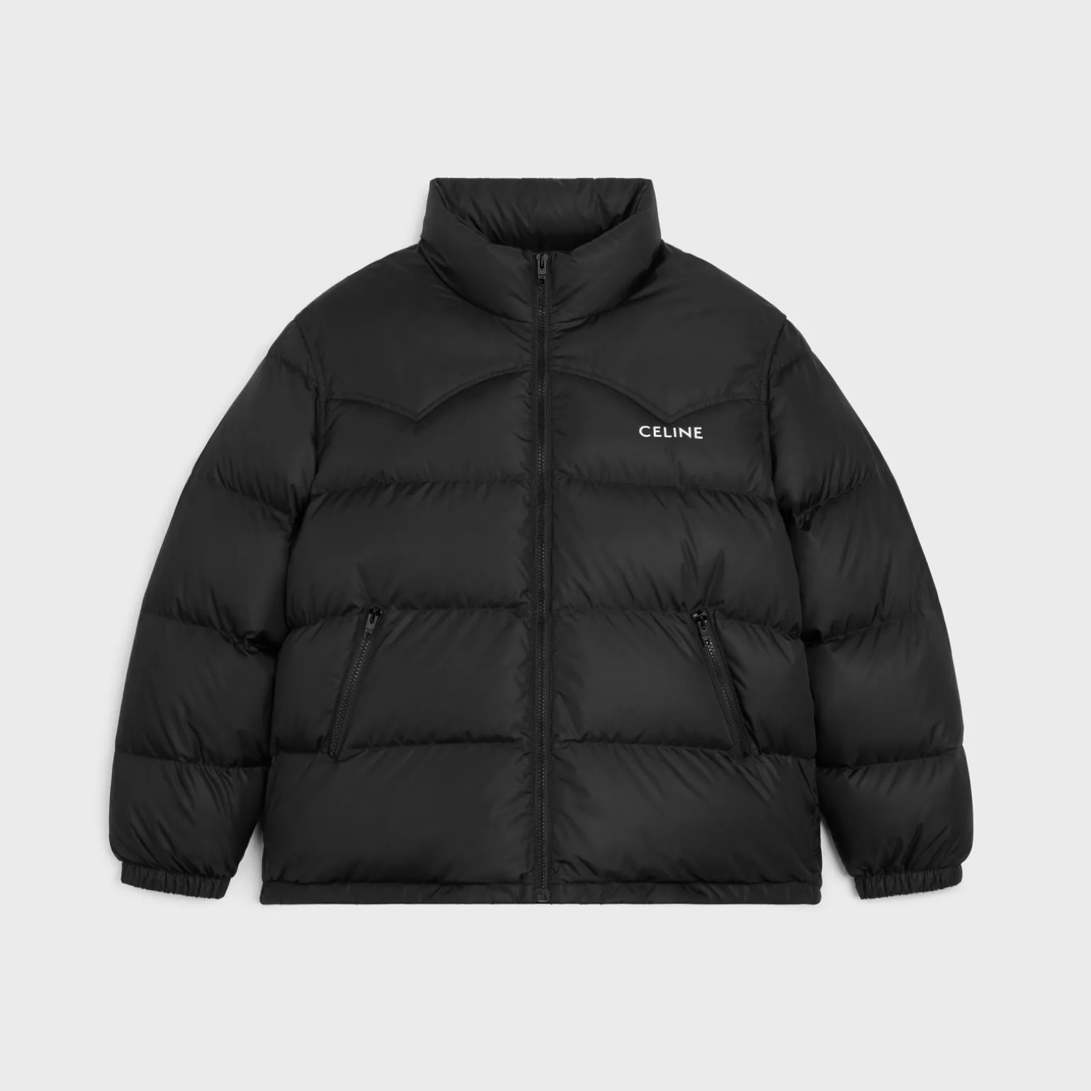 celine western down jacket in lightweight nylon