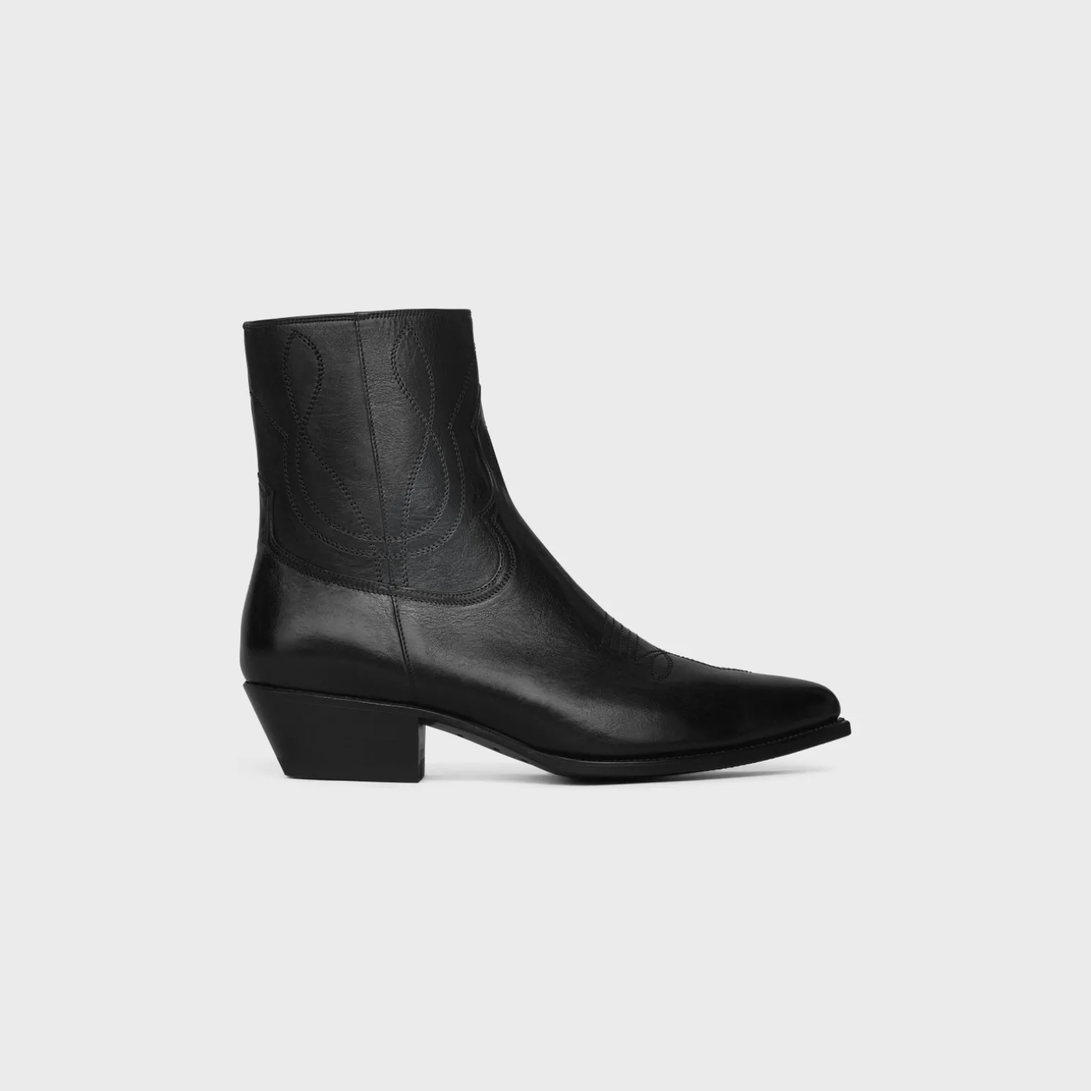CELINE WESTERN ZIPPED BOOTS in Calfskin