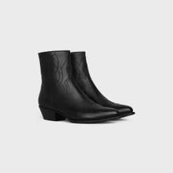CELINE WESTERN ZIPPED BOOTS in Calfskin