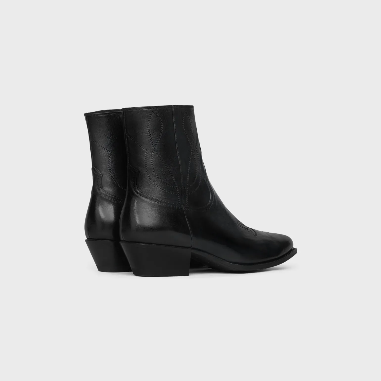 CELINE WESTERN ZIPPED BOOTS in Calfskin