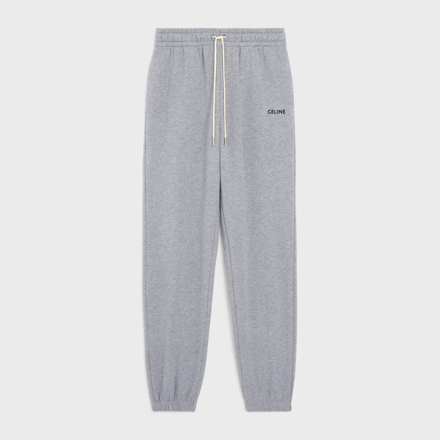 CELINE-EMBROIDERED TRACK PANTS IN COTTON