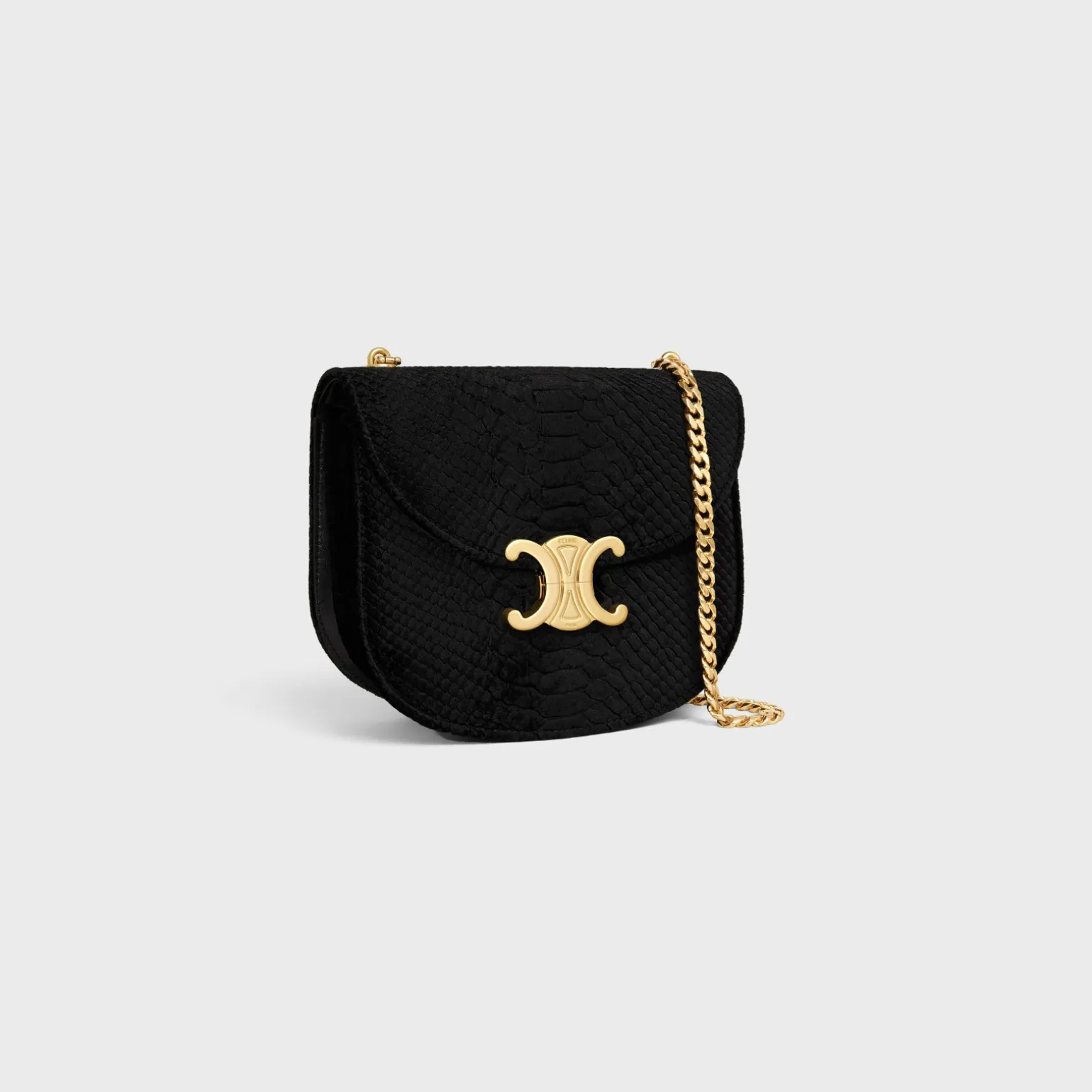 CHAIN BESACE CLEA in PYTHON EFFECT VELVET