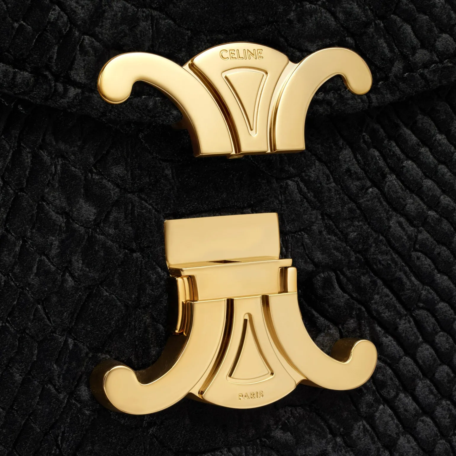 CHAIN BESACE CLEA in PYTHON EFFECT VELVET