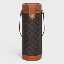 champagne case in triomphe canvas and calfskin