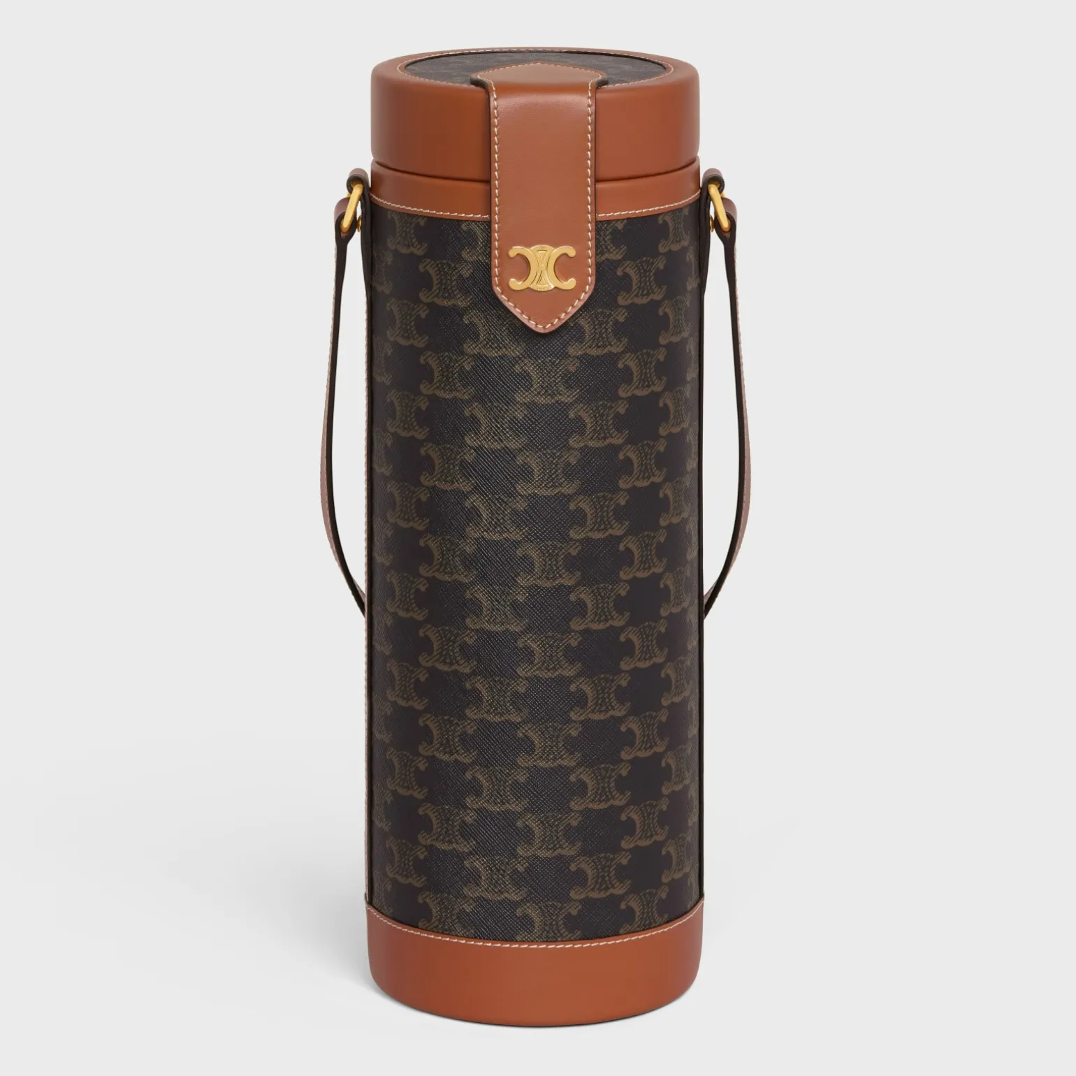 champagne case in triomphe canvas and calfskin
