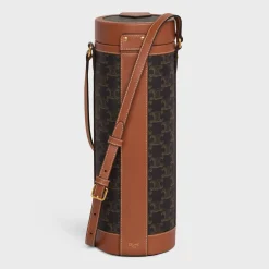 champagne case in triomphe canvas and calfskin
