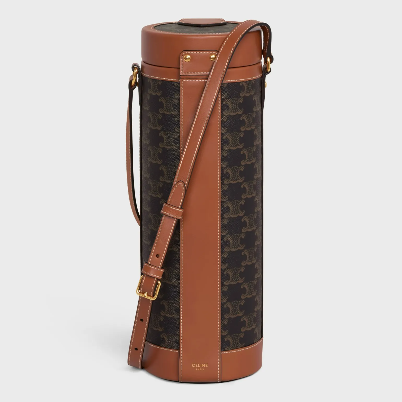 champagne case in triomphe canvas and calfskin