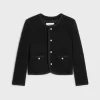 chelsea jacket in cashmere bouclette natté