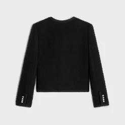 chelsea jacket in cashmere bouclette natté