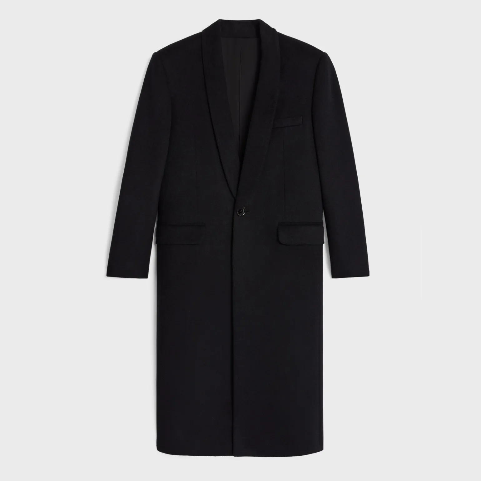 chesterfield coat in wool cloth
