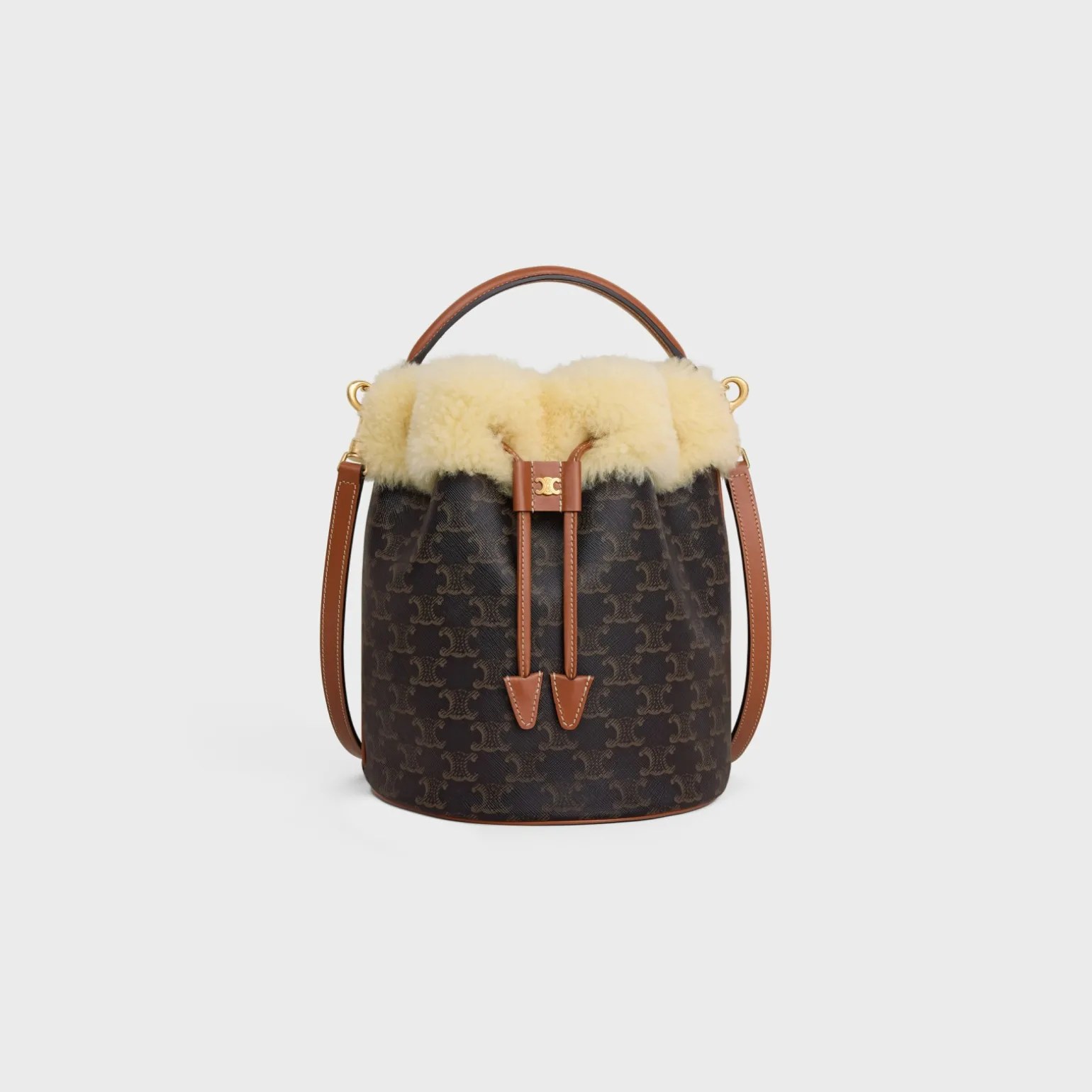 CLARA BAG in TRIOMPHE CANVAS AND SHEARLING