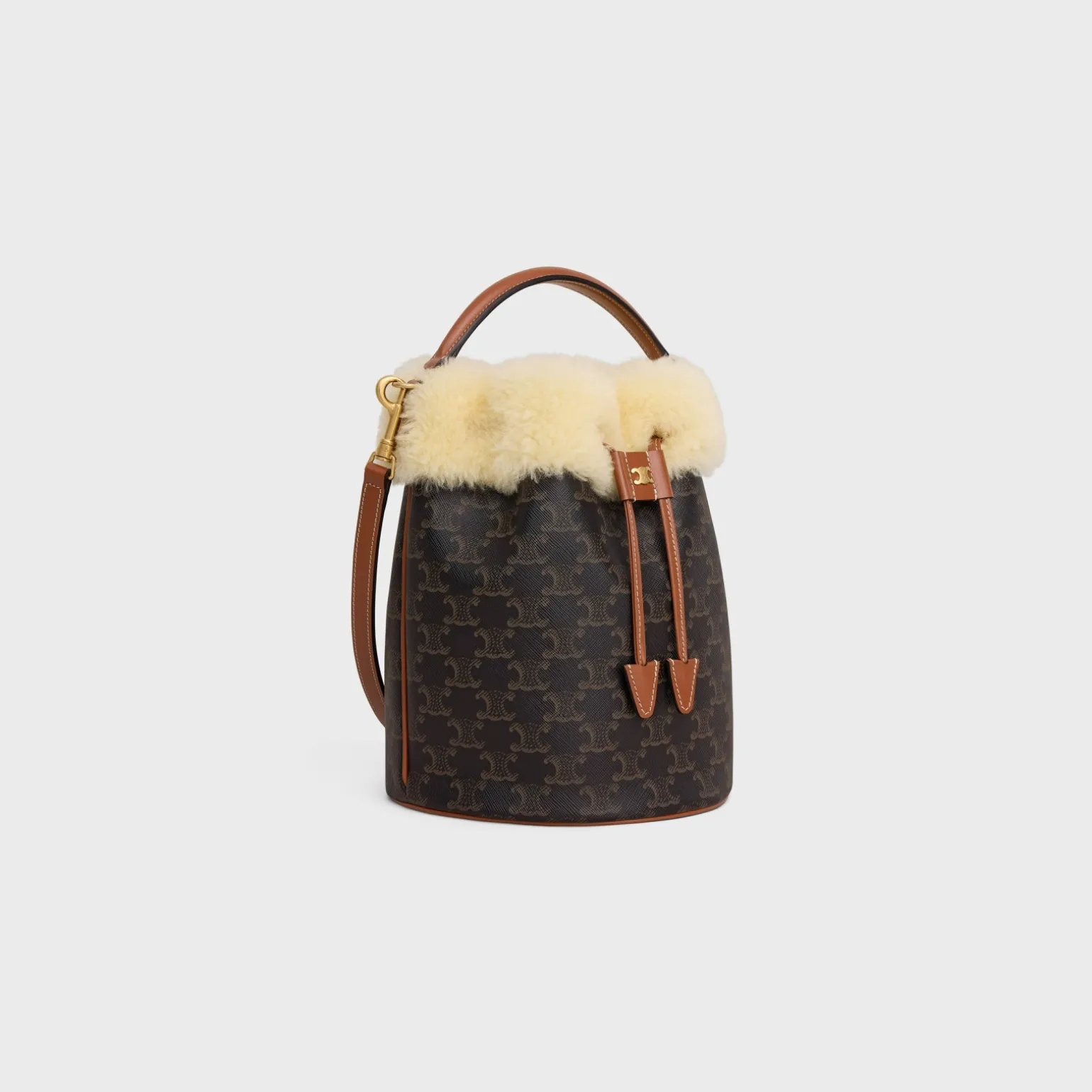 CLARA BAG in TRIOMPHE CANVAS AND SHEARLING