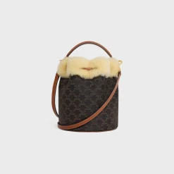 CLARA BAG in TRIOMPHE CANVAS AND SHEARLING