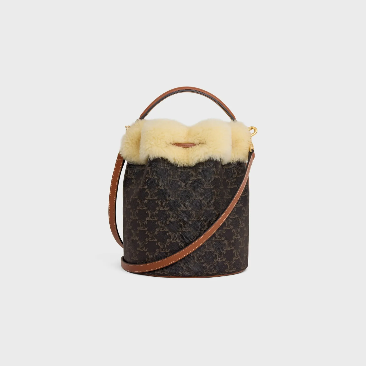 CLARA BAG in TRIOMPHE CANVAS AND SHEARLING