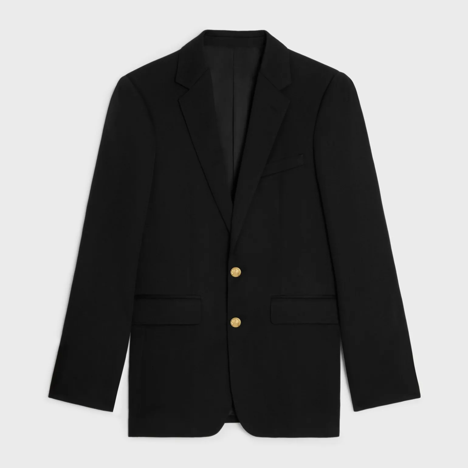 classic jacket in diagonal wool