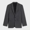 classic jacket in lightweight wool