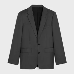classic jacket in striped wool