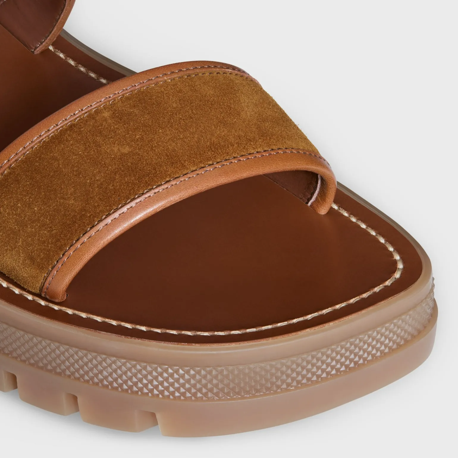 CLEA TRIOMPHE SANDAL in CALFSKIN - VEGETAL TANNING & SUEDE CALFSKIN